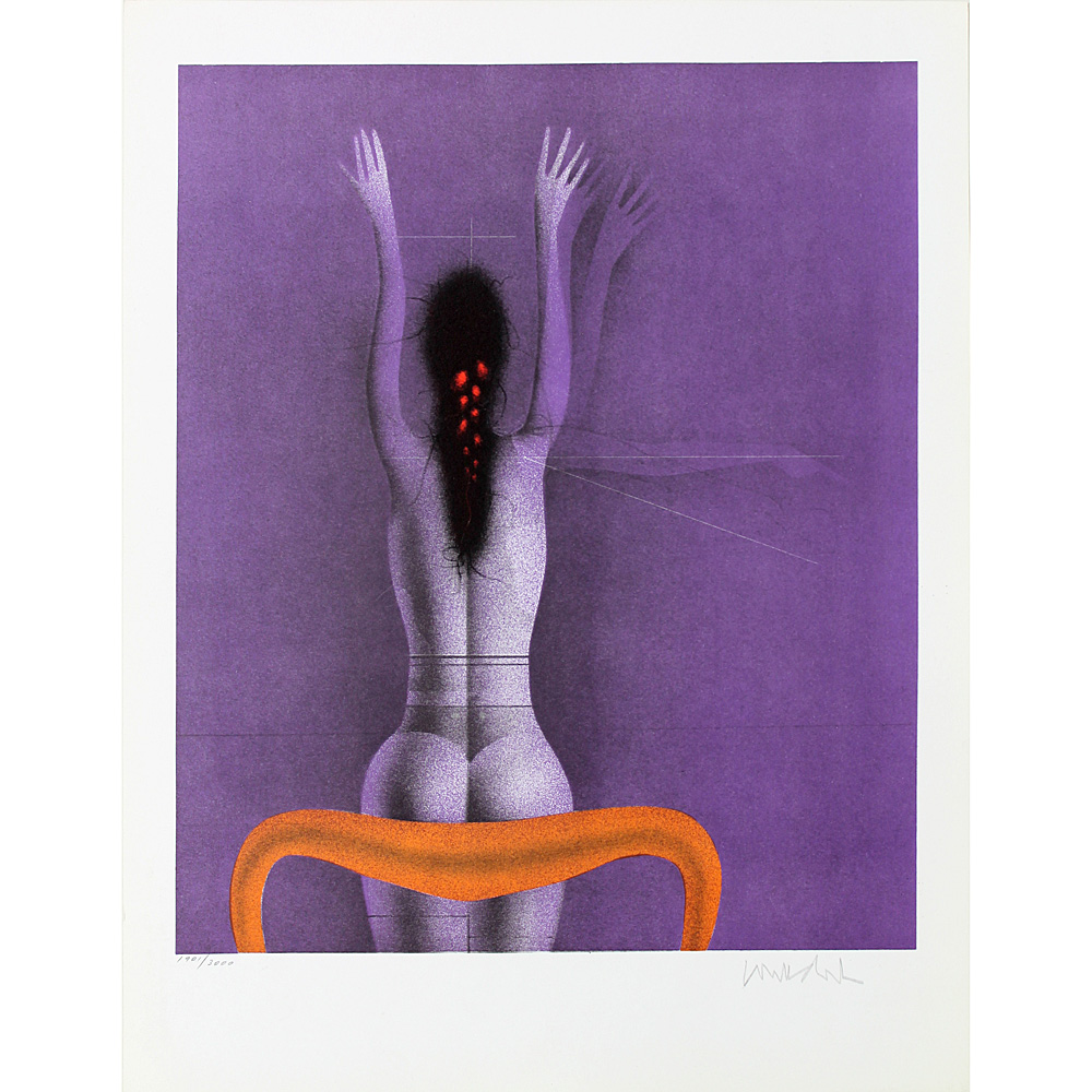 Paul Wunderlich – Face to the wall (purple)
