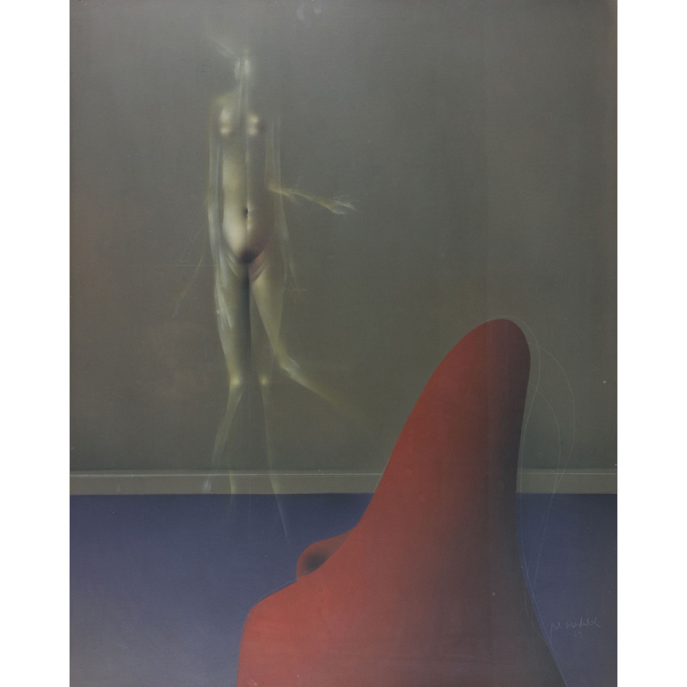 Paul Wunderlich – Jumping girl with red chair